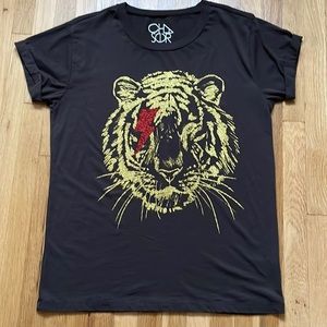 NWOT Chaser Tiger Thunderbolt Shirt